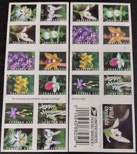🔥20 FOREVER FIRST CLASS LETTER STAMPS WILD ORCHIDS STAMPS MNH 2019🔥