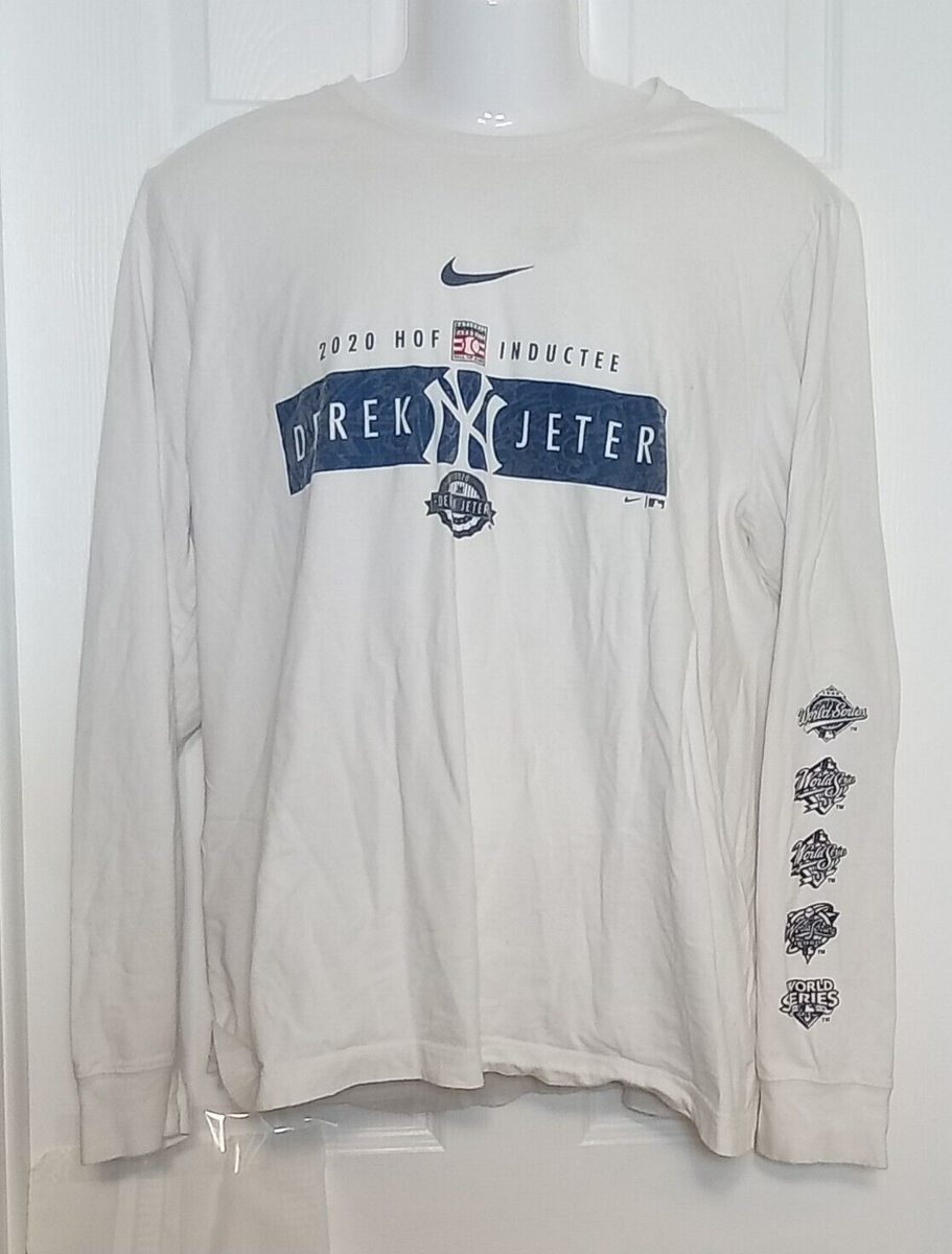 Derek Jeter Nike 2020 HOF Inductee Hall of Fame Long Sleeve Shirt XL