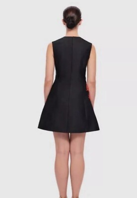 Leo Lin Briana V Neck Embroidery Mini Dress - Twilight Print in Black size  8 | eBay Australia