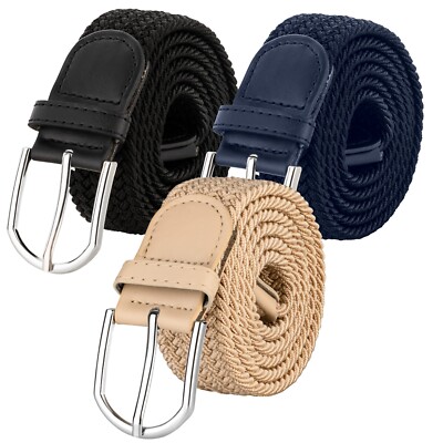 Stretchgürtel Flechtgürtel Stoffgürtel Stretch Gürtel elastisch Herren Damen
