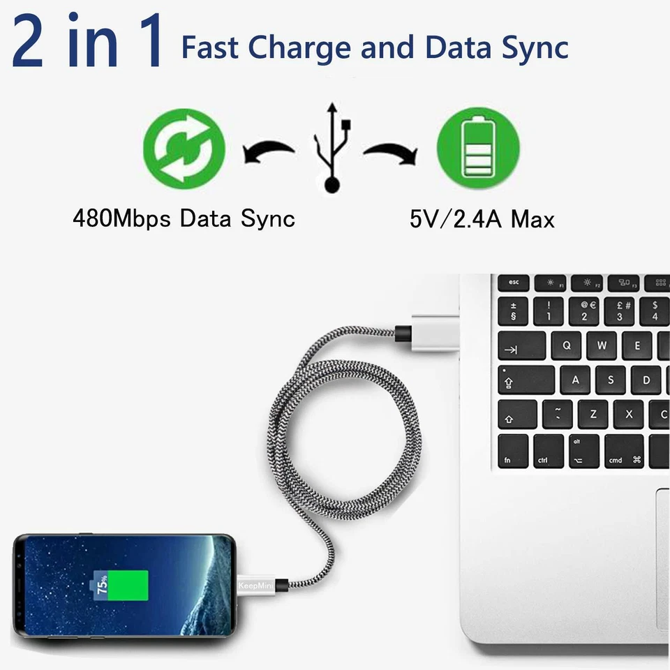 Cable de carga rápida USB-C tipo C de 6 pies para OEM GALAXY PIXEL SWITCH HUAWEI LG Foto 4 de 4