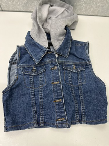 Architect Jean Jacket Vest Hoodie Size 