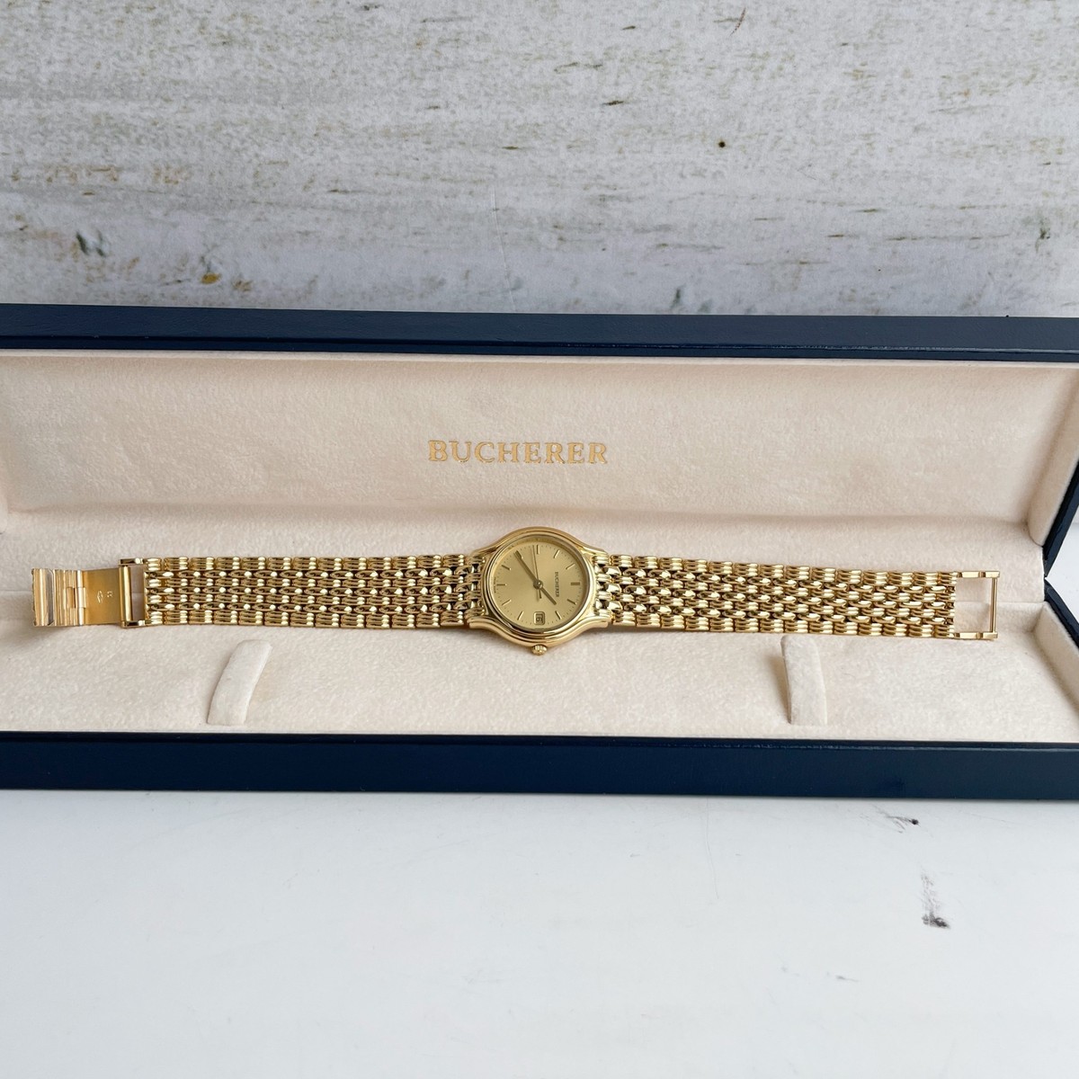 Bucherer Vintage Ref: Quarz 18k Gold 26 mm Damenuhr