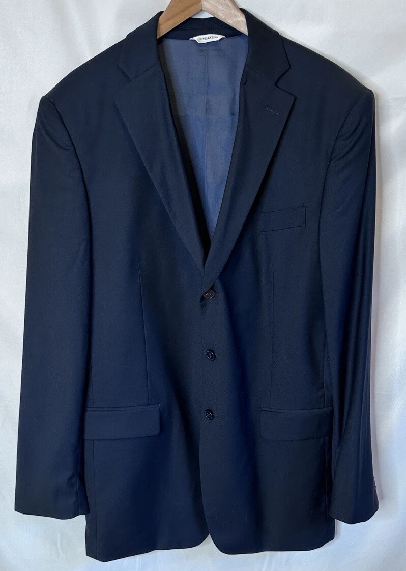 Blazer uomo Gino Valentino blu navy 3 bottoni US 42 L taglia EU 52 L italiano