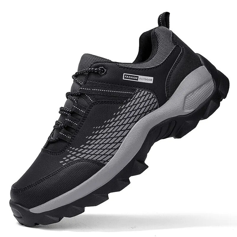 Chaussures de randonnée montantes en cuir marron pour homme et femme