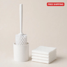 Disposable Toilet Brush with 12 Cleaner Refills