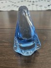 Vintage Handmade Blue Glass Penguin Figurine — photo 1