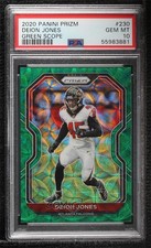 2020 Panini Prizm Green Scope Prizm 39/75 Deion Jones #230 PSA 10 GEM MT 0i76