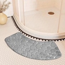 Bathroom Absorbent Mat Curved Door Toilet Shower Non Slip Thickened Foot Rug
