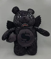 Sprayground 3am Wingman Money Bear Backpack Black Teddy Bear Bag