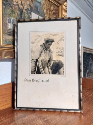 MOUNTAINEERING ORIGINAL PHOTOGRAPH 1930s MOUNTAINEERING Art Deco Frame ALPINISM