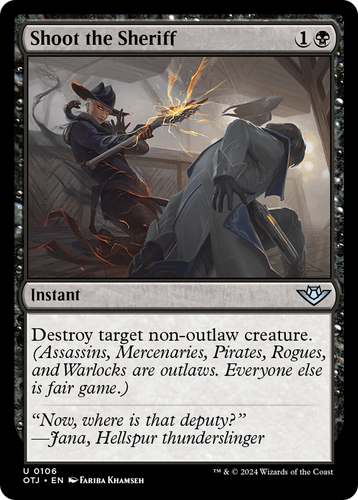 Shoot the Sheriff #106 | NM FOIL | Outlaws of Thunder Junction OTJ | Magic MTG