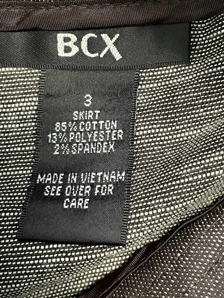 Falda lápiz BCX talla 3 marrón para mujer nueva con etiquetas Foto 3 de 4