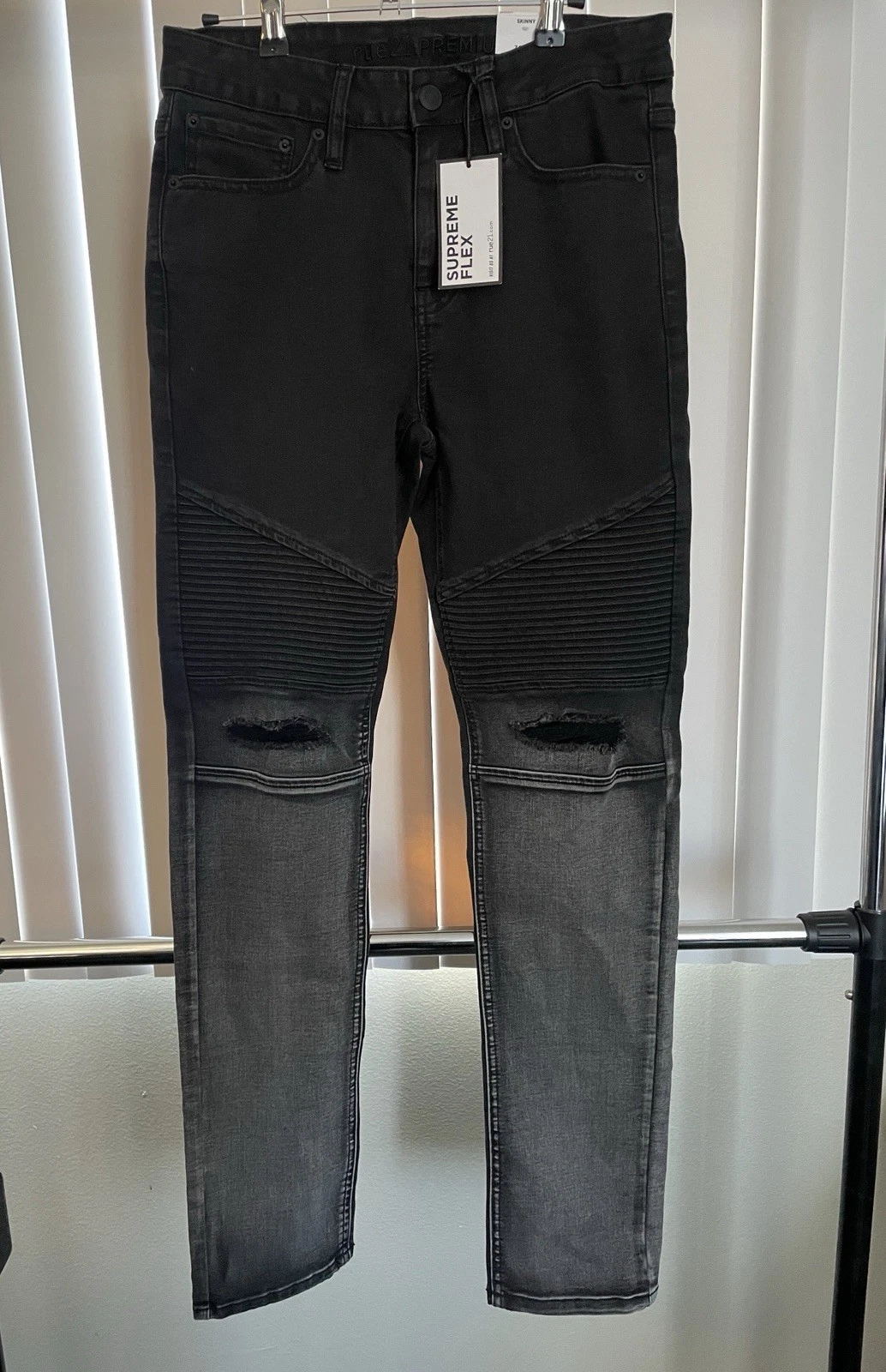 Jean skinny homme noir Rue 21 Supreme Flex taille 30x32 neuf avec étiquette