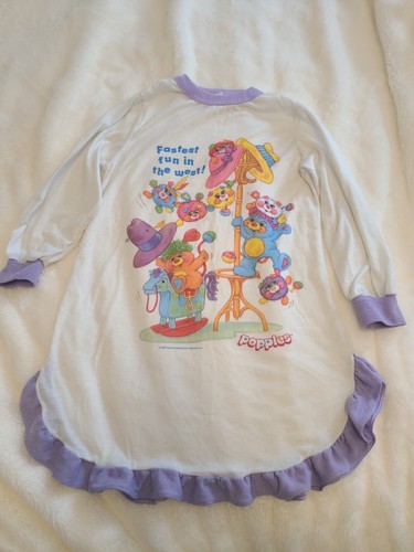 Vintage 1986 "Popples" Long Sleeve Pajamas Children's Nightgown