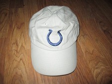 NFL Indianapolis Colts Team Logo Adjustable Baseball Hat Cap Beige New W/O Tags