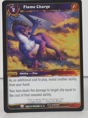 Flame Charge - Aspects Treasure - 12/75 - NM - Wow TCG - Foil - A