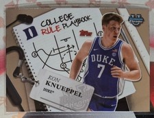 2024-25 BOWMAN CHROME U COLLEGE RULE PLAYBOOK KON KNUEPPEL #CRP13