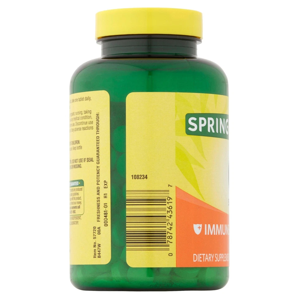 Spring Valley Vitamin C Supplement with Rose Hips, 500 mg, 250 Count - Image 3 of 4