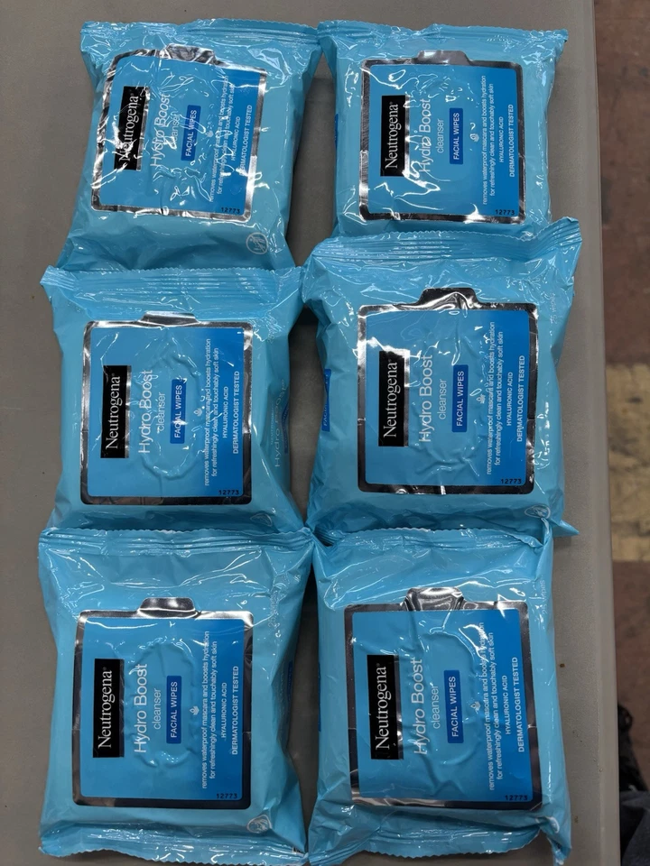 Neutrogena Hydro Boost Toallitas Faciales Limpiadoras Ácido Hialurónico 6 PACK 150 toallitas  Foto 2 de 4