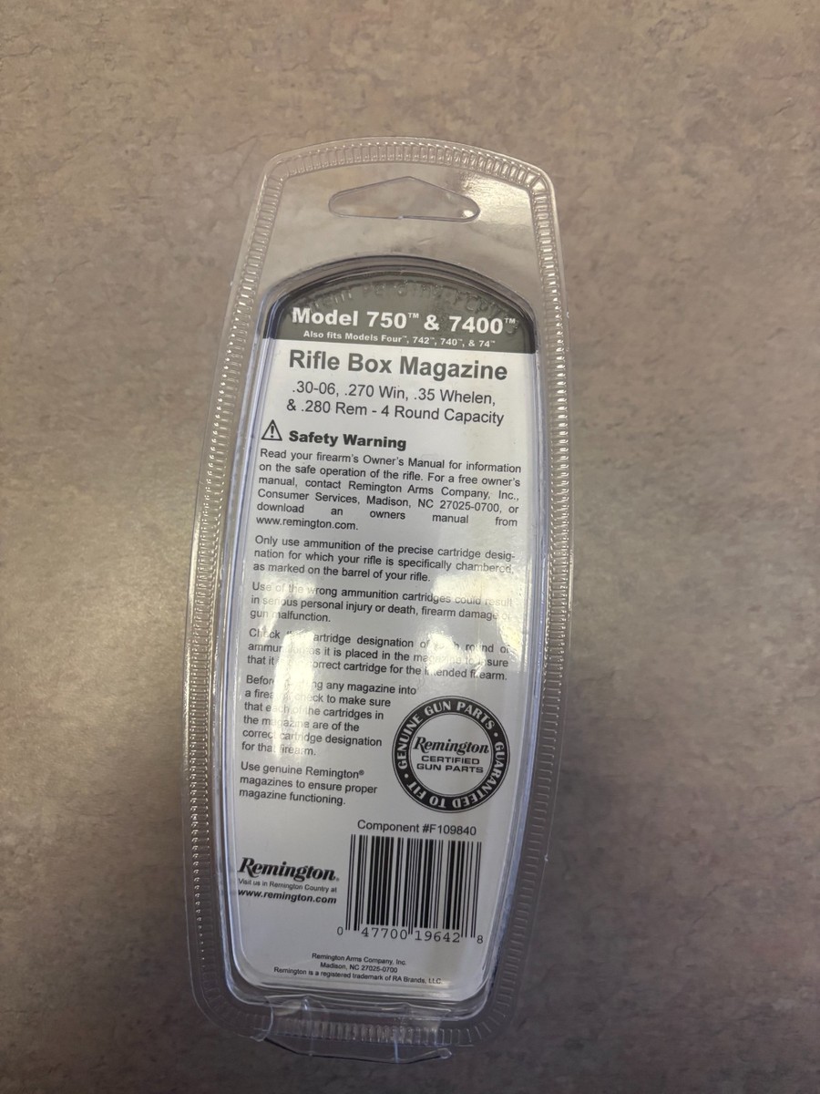 Remington 19642 4 Round Magazine for Model 7400 Long Action