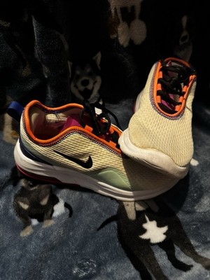 Nike Air Low Top Beige Orange Pink Blue Black Lace Up Athletic Sneakers