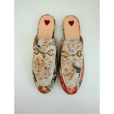 Gucci Princetown GG Supreme H2O Flora Horsebit Mules 727197 Size 39.5