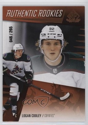 2023 Upper Deck SP Game Used Authentic Rookies Bronze 46/265 Logan Cooley 1kx2