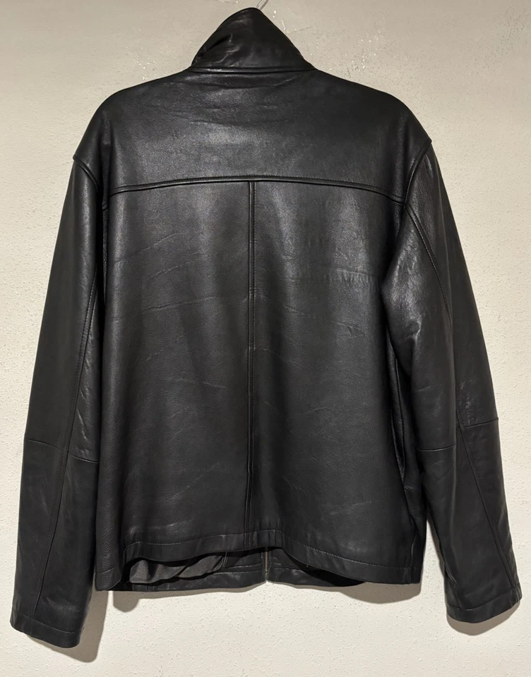 Vintage Calvin Klein Soft Leather Jacket Men’s M Black - Image 2 of 4