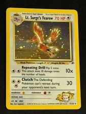Lt. Surge's Fearow 7/132 SWIRL Pokemon Gym Heroes Unlimited Holo Rare WOTC LP on eBay