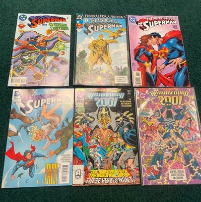 Superman Comic Lot Adventures of Superman Funeral for a Friend DC Bundle