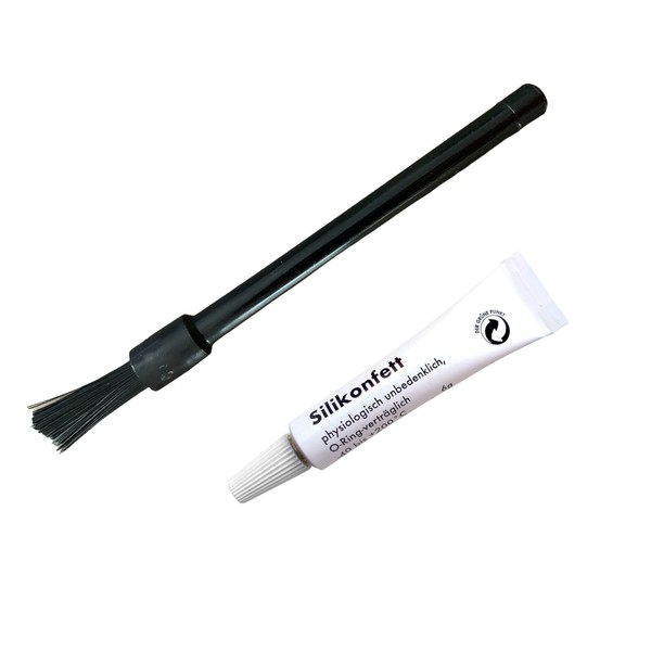 Reinigungspinsel Spezial-Pinsel FüR Kaffeevollautomaten + Silikonfett 6G Im Set-image