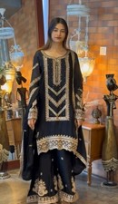 Designer Indian Pakistani top plazzo Bollywood Dress Party Wear Suit wedding