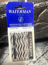 Waterman Paris Fountain Pen Standard Cartridges Noire/Black Ink 8 cartridg K16 