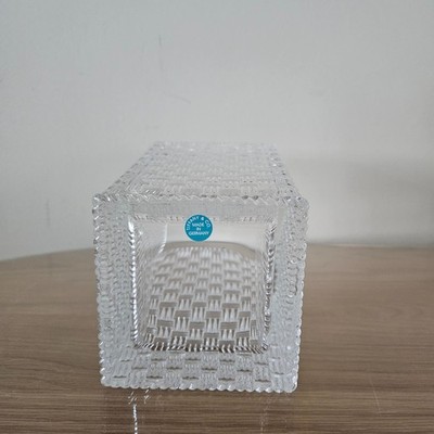 TIFFANY & CO Woven Basket Weave Square Crystal 10