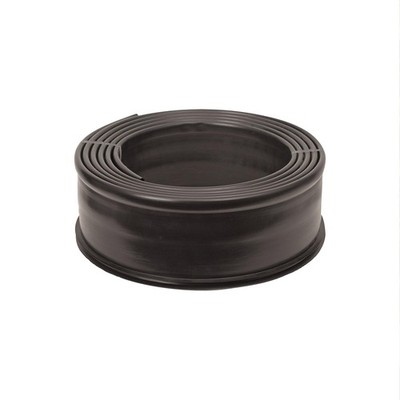 Suncast 5x20ft Plastic Landscape Edging Roll for Gardens, Double Ridge, Black