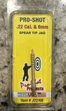 Pro-Shot Spear Tip Cleaning Jag For .22-6mm Caliber Cleaning Rods Brass - J226B