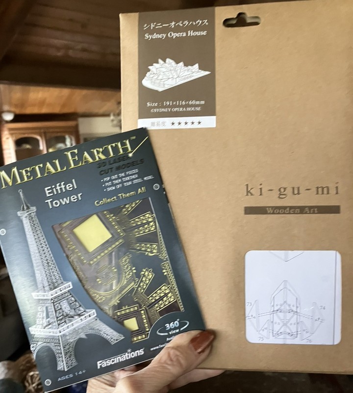 ki-gu-mi Japan Design Wood. Art-Sydney Opera House+Met. Earth-Eiffel Tower, new