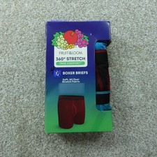 Fruit Of The Loom Underwear Boys Large 12/14 Boxer Briefs Stretch 4 Pairs