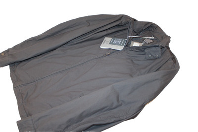 Geox Respira Men's Grey Cotton Windproof Rain Jacket Size 50 USA / 60 EU $595