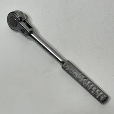 77JA Action Thorsen 3/8" Ratchet Open Gear Head Knurled Handle USA VTG Round 77