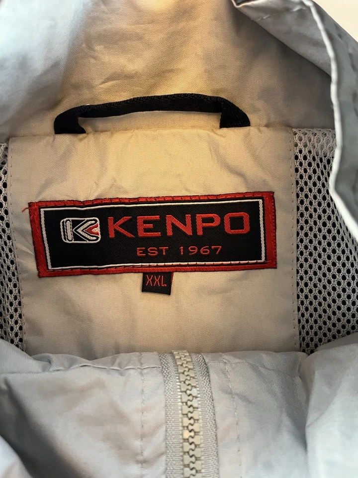 Vintage Y2K Kenpo Ford Racing Windbreaker Jacket Men's 2XL Gray& Black Full Zip - Image 4 of 4
