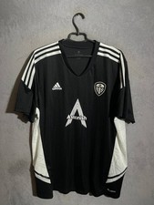 Leeds United Training Jersey Football Soccer Shirt Adidas Black Men Size 2XL