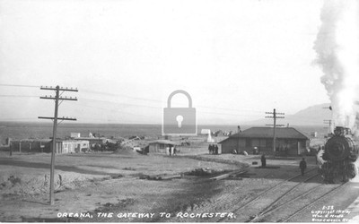 1913 Railroad Train Station Depot Oreana Nevada NV - Reprint