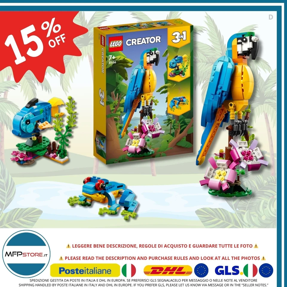 LEGO Creator 31136 Exotic Parrot, foto 1 di 5