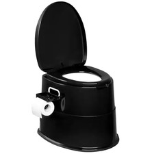 Portable Toilet, Indoor Outdoor Commode with Detachable Inner Bucket and Removab
