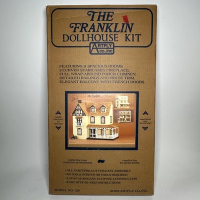 Vintage Victorian Dollhouse Kit, The Franklin Model 124, New Sealed 1979 Artply