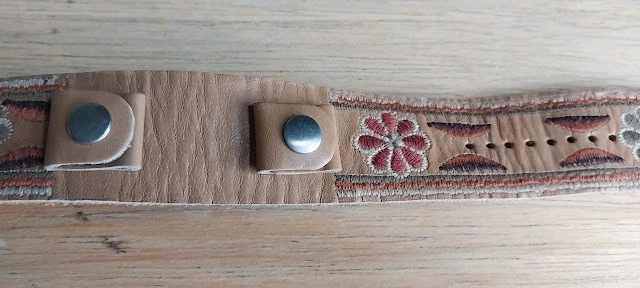 Correa de reloj para mujer Fossil marrón claro flores brazalete JR9295 cuero genuino Foto 3 de 4