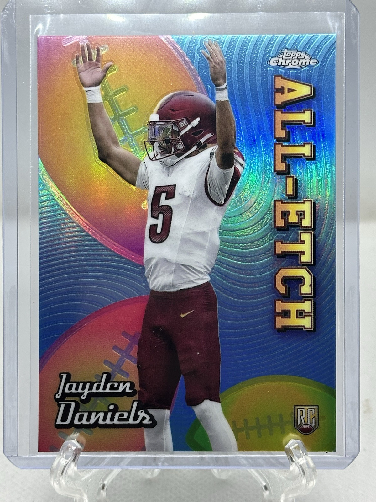 2024 Topps Chrome RC Jayden Daniels ALL ETCH REFRACTOR #CAE-JD