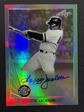 REGGIE JACKSON 2015 Leaf 25th Chrome Silver Refractor HOF Auto